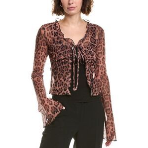 Abbey Womens  Printed Top, Brown